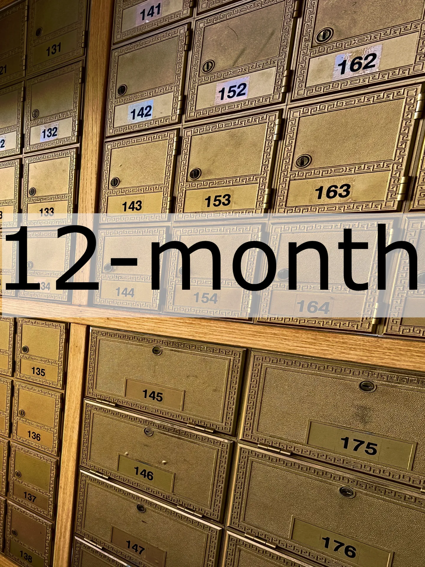 12-month Private Mailbox Rental Renewal (no auto-renew)